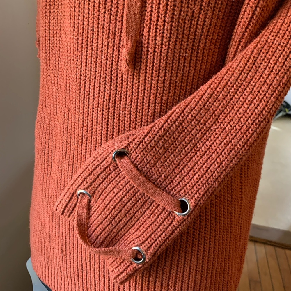 Orange Crochet Sweater - Picture 6 of 6